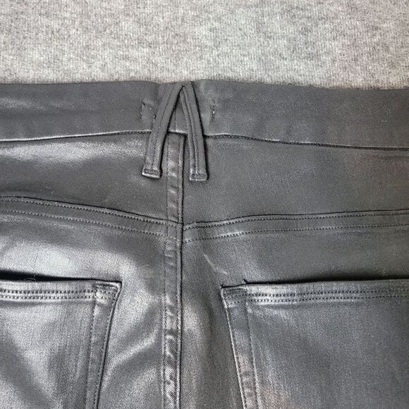 Good American Women's Coated Black Jeans Size 22×29 Skinny Ankle Leg New - Picture 6 of 14